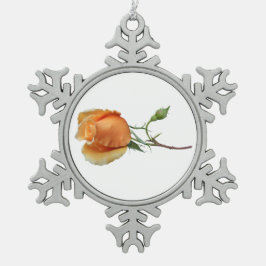Adorno De Peltre Tipo Copo De Nieve Un único corte de rosa
