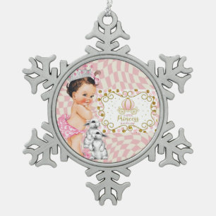 Adorno De Peltre Tipo Copo De Nieve Una pequeña princesa está en camino.