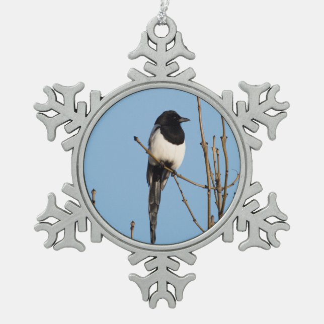 Adorno De Peltre Tipo Copo De Nieve Urraca (Anverso)