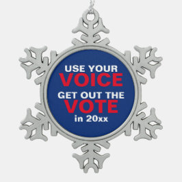 Adorno De Peltre Tipo Copo De Nieve Usa Tu Voz Para Salir Del Snowflake De Votos