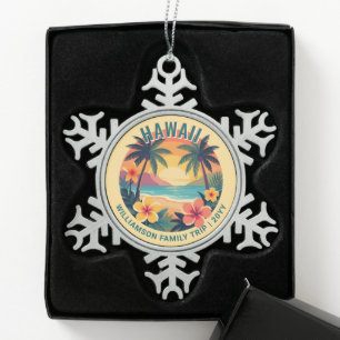 Adorno De Peltre Tipo Copo De Nieve Vacaciones personalizadas de verano tropical retro