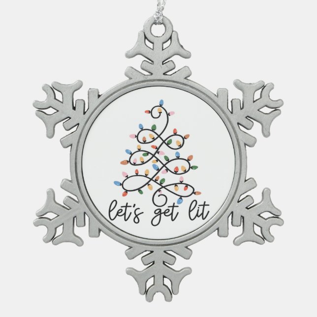 Adorno De Peltre Tipo Copo De Nieve Vamos a conseguir luz de los árboles navideños clá (Anverso)