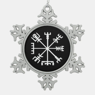 Adorno De Peltre Tipo Copo De Nieve Vegvísir (compás de Viking)