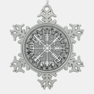 Adorno De Peltre Tipo Copo De Nieve Vegvísir Stave mágica islandesa de amuleto