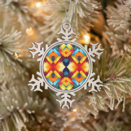 Adorno De Peltre Tipo Copo De Nieve Vibes antiguas en colores: elegantes formas geomét