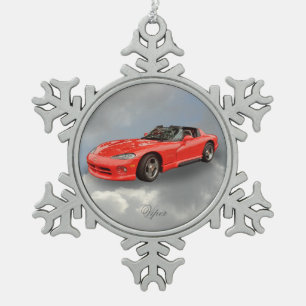 ADORNO DE PELTRE TIPO COPO DE NIEVE VÍBORA DE DODGE