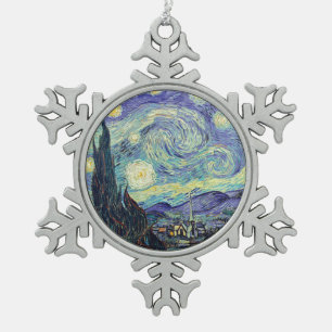 Adorno De Peltre Tipo Copo De Nieve Vincent Van Gogh La Noche Estrellada   