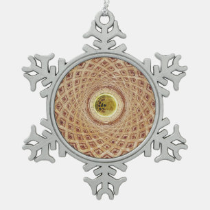 Adorno De Peltre Tipo Copo De Nieve Vista interior de la cúpula en la capilla