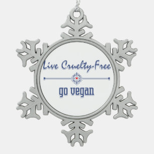 Adorno De Peltre Tipo Copo De Nieve Vive la crueldad libre, va vegano