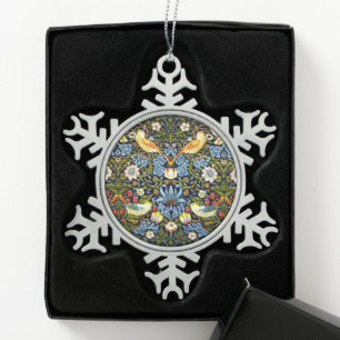 Adorno De Peltre Tipo Copo De Nieve William Morris, ladrón de fresas