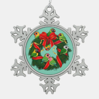 Adorno De Peltre Tipo Copo De Nieve Wreath, Navidades Birdorable de Lovebirds