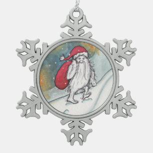 Adorno De Peltre Tipo Copo De Nieve Yeti Santa