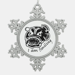 Adorno De Peltre Tipo Copo De Nieve Yo estoy sonriendo pez anglicano