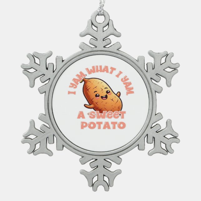Adorno De Peltre Tipo Copo De Nieve Yo soy lo que soy, un dulce sabor de patata (Anverso)