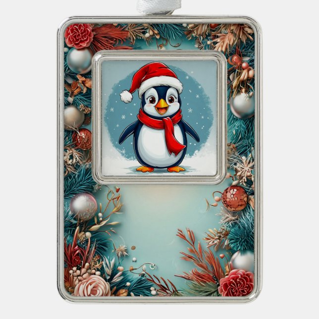 🎄🐧 Adorno de Pingüino de Navidad Alegre Regalo ✨ (Anverso)