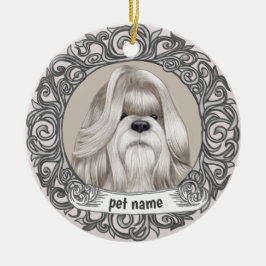 Adorno de recuerdo amoroso del perro Shih Tzu