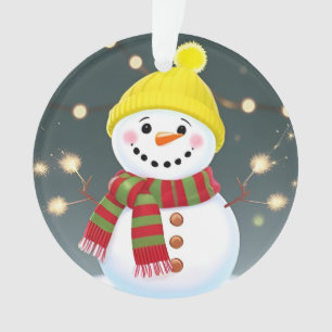 Adorno de Santa Hombre de Nieve Regalo de Vacacion