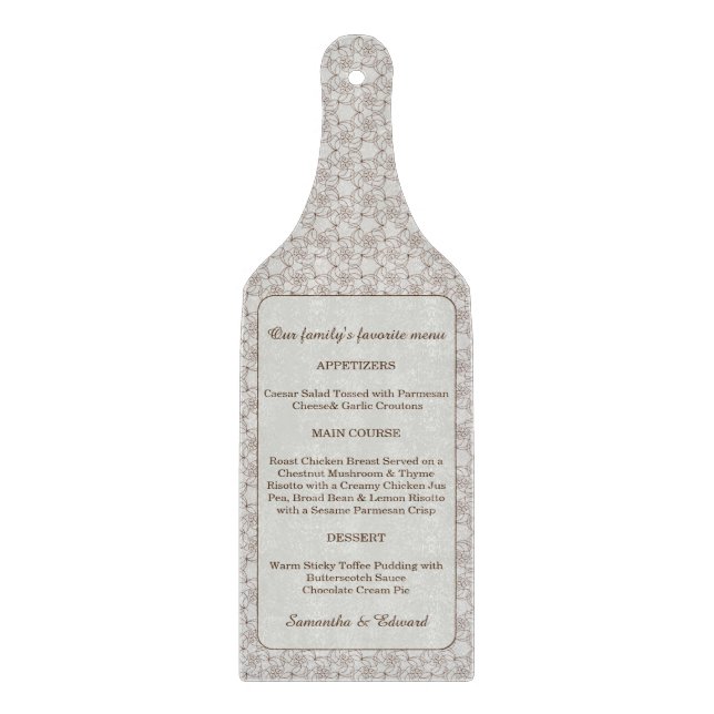 Adorno de tabla de cortar personalizado (Anverso)