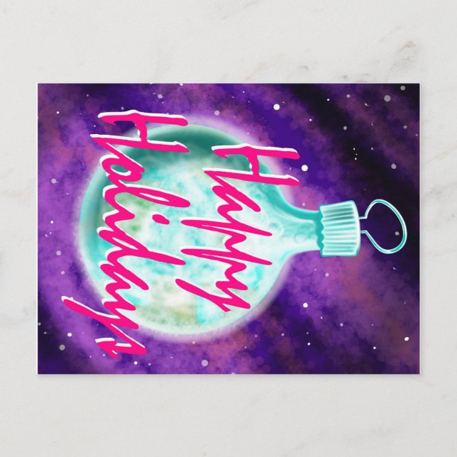 Adorno de tierra Tarjetas de Navidad Felices Fiest (Anverso)