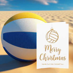 Adorno de voleibol personalizado Feliz Navidad