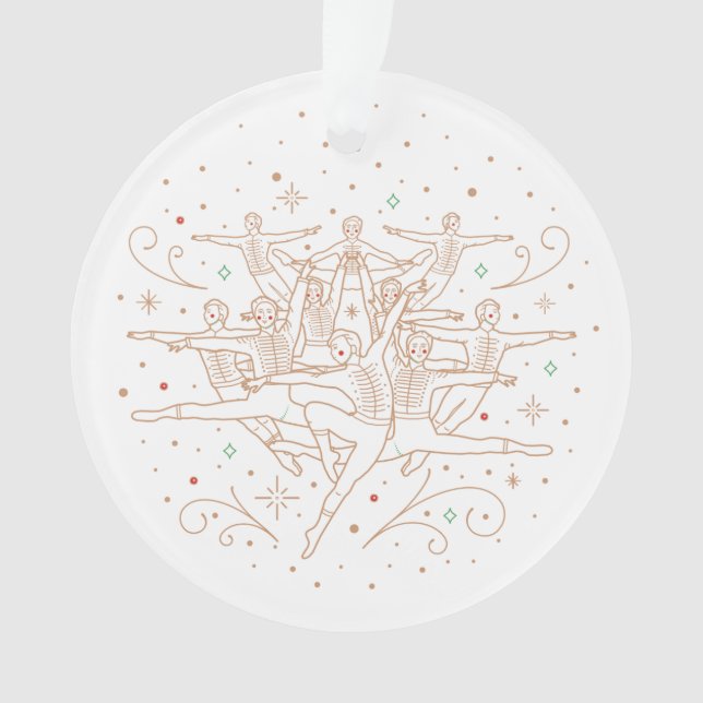 Adorno Décimo día de Navidades blanco ornamental acrílico (Anverso)