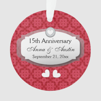 Adorno décimo quinto Aniversario de boda del aniversario