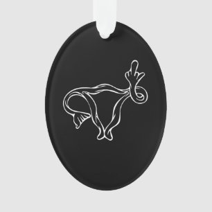 Adorno Dedo medio Uterus Pro-elección