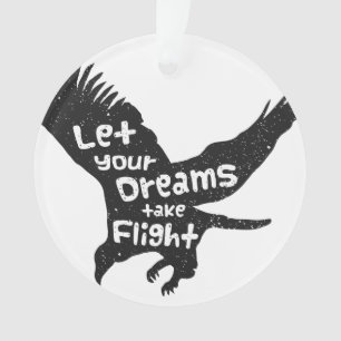 Adorno Deja que tus sueños despeguen Águila Negra Grunge