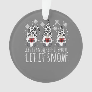 Adorno DEJAR QUE NIEVE Gnome de invierno - Tapado de búfa