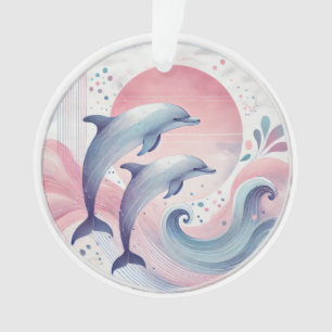 Adorno delfines de pasteles suaves