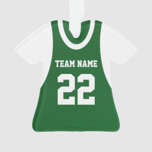 Adorno Deporte de baloncesto Jersey Green con foto