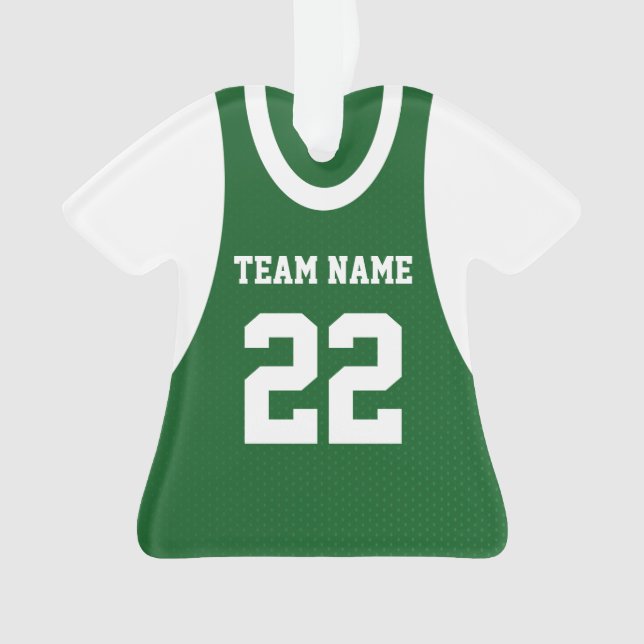 Adorno Deporte de baloncesto Jersey Green con foto (Anverso)