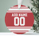 Adorno Deporte Jersey con su nombre y número (Personalized Ornament - Sports Jersey Theme)