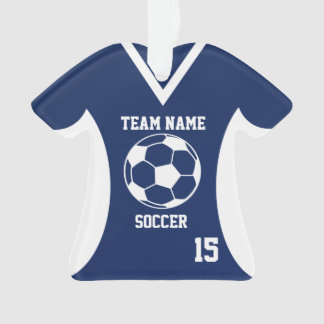 Adorno Deportes de fútbol Jersey Azul con foto