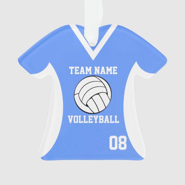 Adorno Deportes de voleibol Jersey Blue con foto (Anverso)