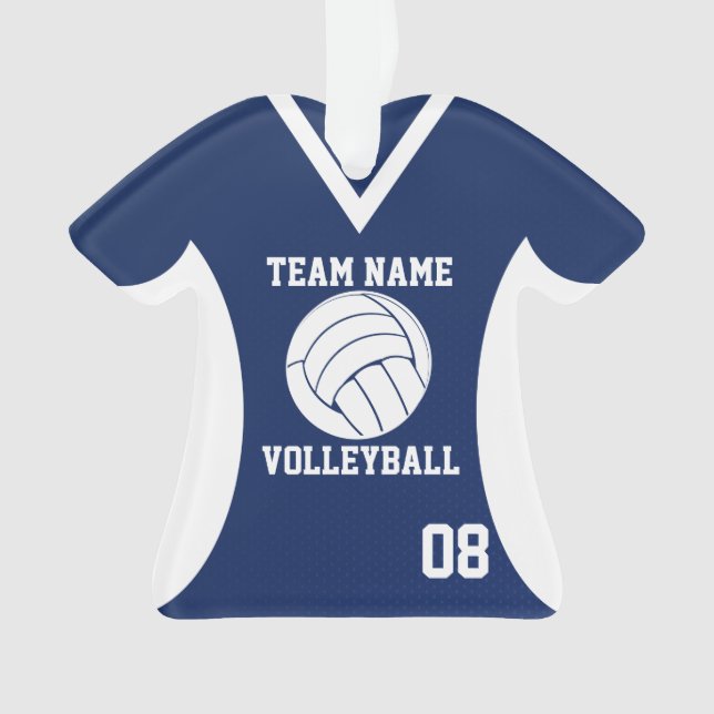 Adorno Deportes de voleibol Jersey Blue con foto (Anverso)