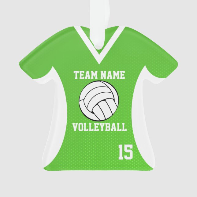 Adorno Deportes de voleibol Jersey Green con foto (Anverso)