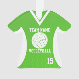 Adorno Deportes de voleibol Jersey Green con foto