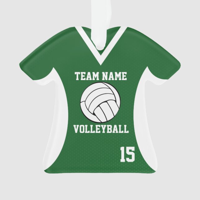 Adorno Deportes de voleibol Jersey Green con foto (Anverso)