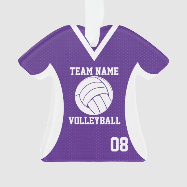 Adorno Deportes de voleibol Jersey Purple con foto (Anverso)