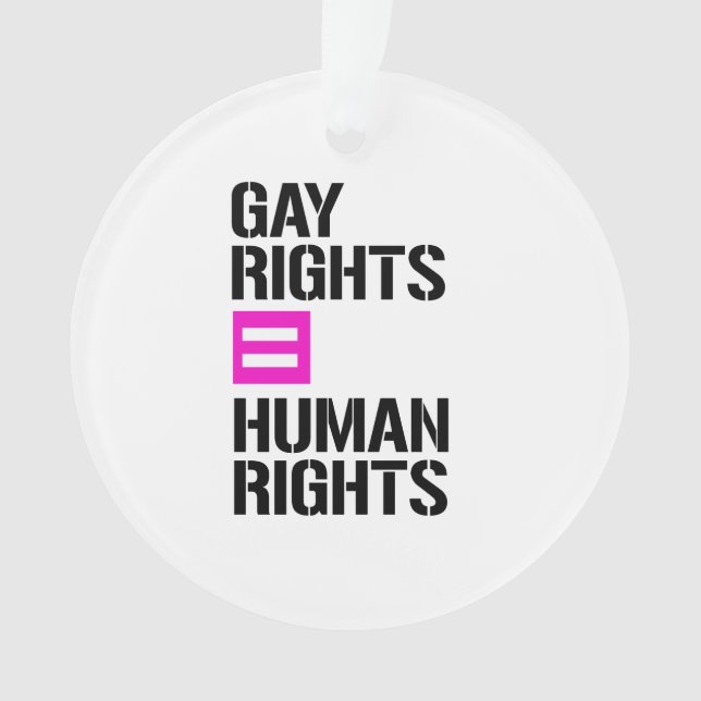 Adorno Derechos de los gays iguales derechos humanos (Anverso)