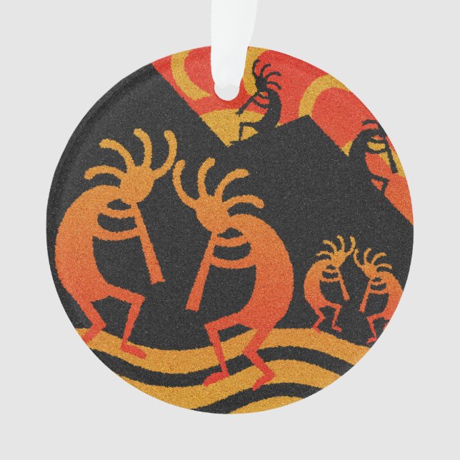 Adorno Desert Sunset Kokopelli Árbol de Navidad del Suroe (Anverso)