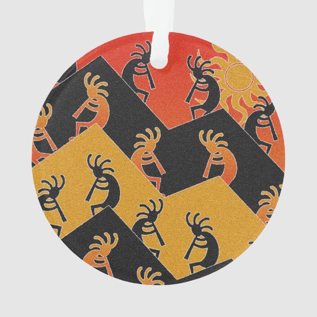 Adorno Desert Sunset Kokopelli Navidad Suroeste (Reverso)