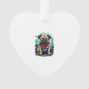 Adorno Desfile de Pug Zombi