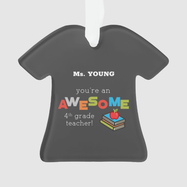 Adorno Día de Apreciación de Maestros de Cuarto Grado, ma (Anverso)