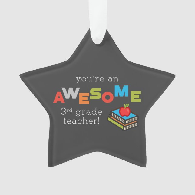 Adorno Día de Apreciación de Maestros de tercer grado, im (Anverso)