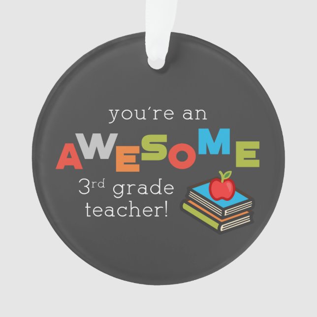 Adorno Día de Apreciación de Maestros de tercer grado, im (Anverso)