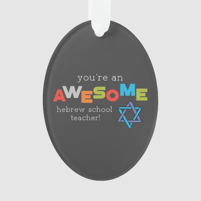 Adorno Día de Apreciación de Maestros en Escuela Hebrea,  (Anverso)