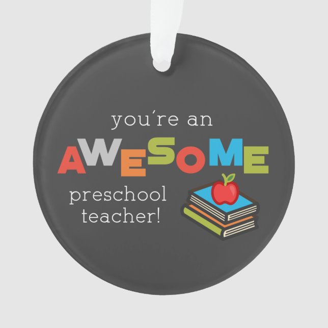 Adorno Día de Apreciación de Profesores de Preescolar, ma (Anverso)