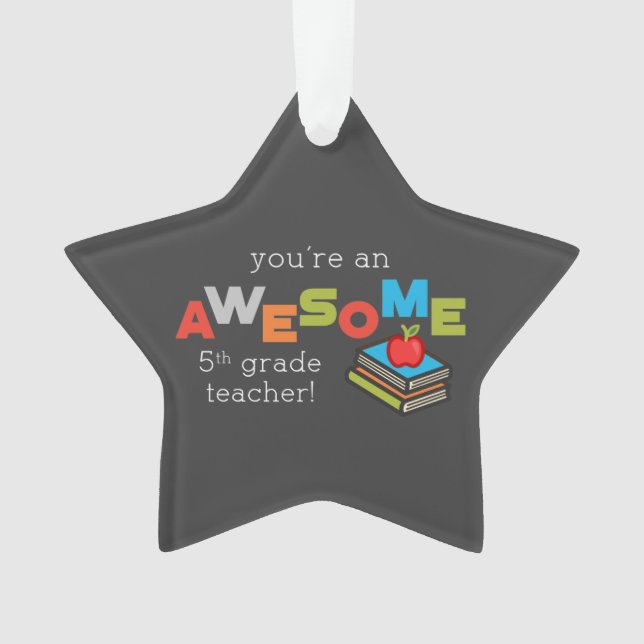 Adorno Día de Apreciación del Profesor de Quinto Grado Im (Anverso)